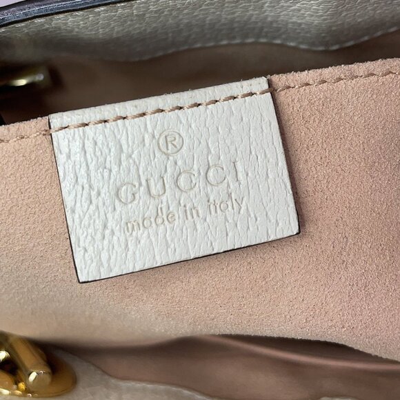 Authentic GUCCI Floral print gg supreme coated canvas small padlock shoulder bag - Picture 7 of 12